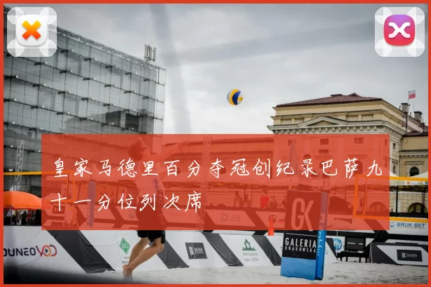 皇家马德里百分夺冠创纪录巴萨九十一分位列次席